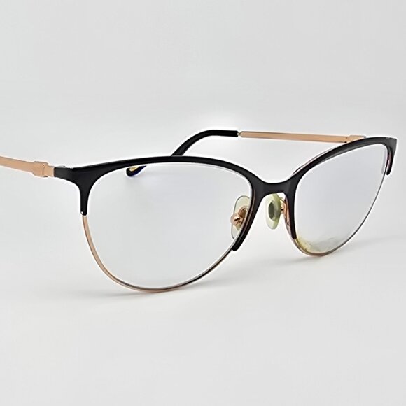 Tiffany & Co TF1127 6122 Polished Black Gold Cat Eye Eyeglasses Frame w/ Case - Picture 7 of 16